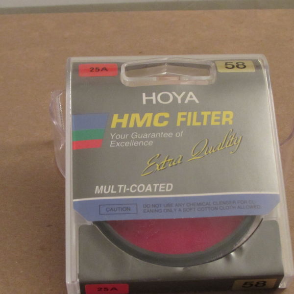 58mm 25a hoya hmc filter sealed  18.00...