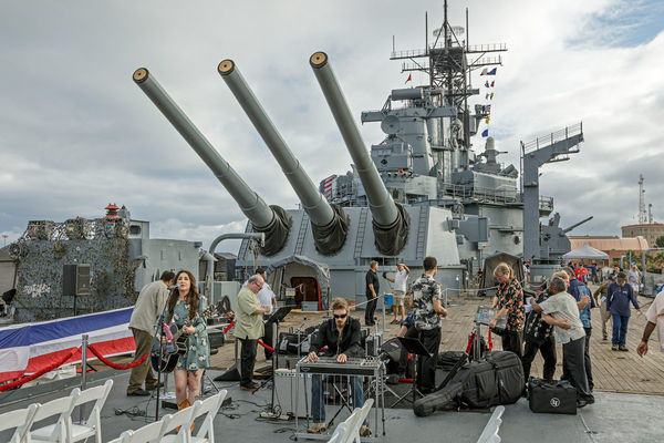 Musicians Aboard USS Iowa...