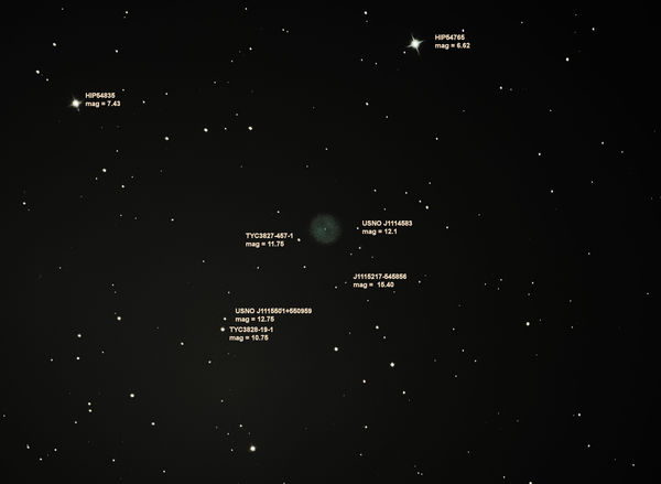 Labeling stars near M97...