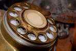 Bygone Circles - Rotary dial on an old phone...