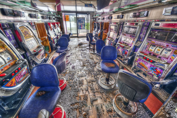 An abandoned game parlor in Fukushima. Even with t...