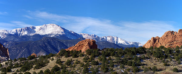 Pikes Peak: Taken yesterday morning from the Garden of the Gods ...