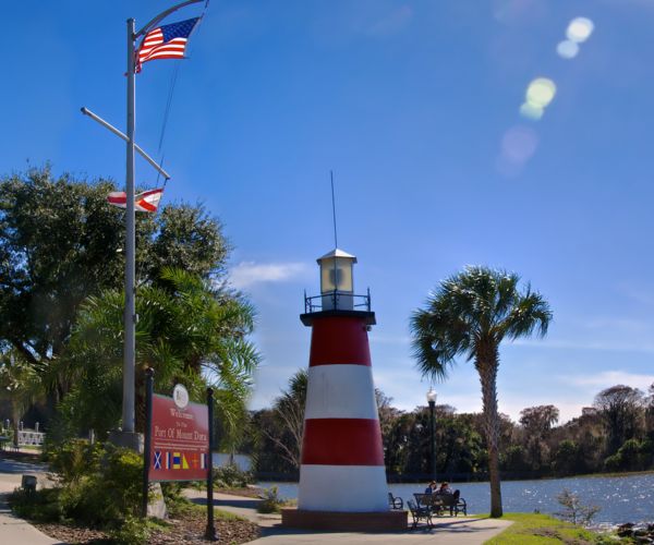 close up of the lighthouse at Mt dora...
