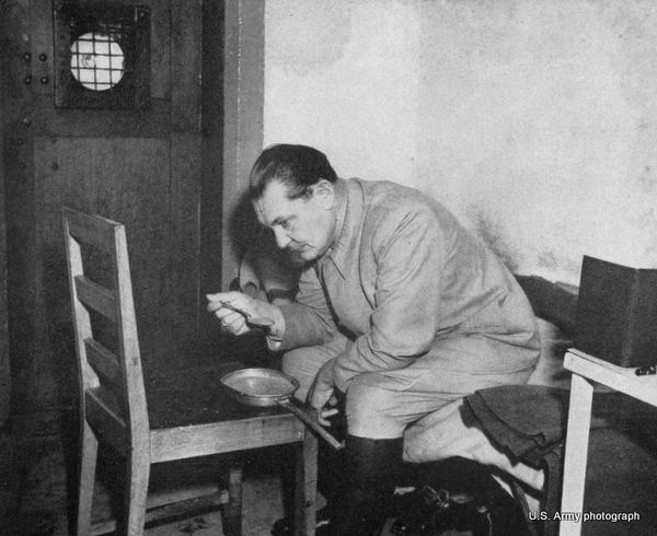 Reichsmarshall Hermann Goering dines in his Nuremb...