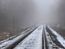 Foggy, Snowy Day on a Railway Track - Leica C - Ja...