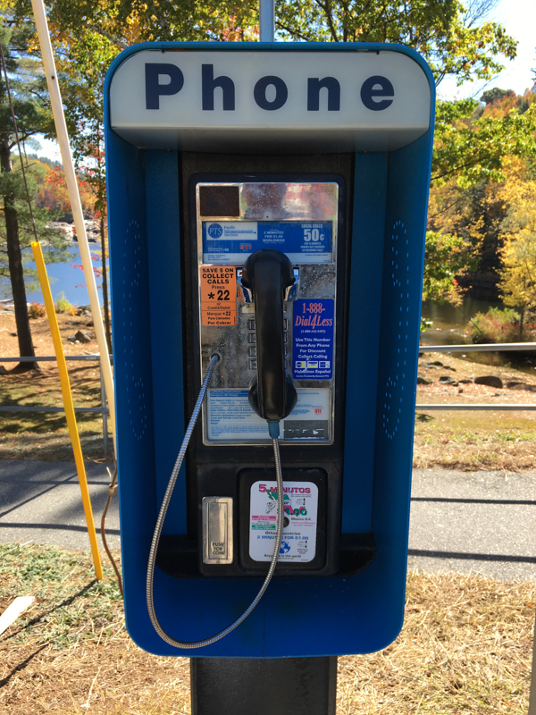 A REAL LIVE working payphone. Haven't seen any in ...