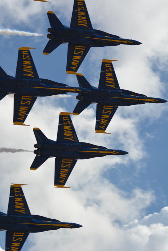 The Blue Angels passing overhead.  This was the fu...