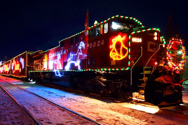 the Christmas train that stops in a nearby town ev...