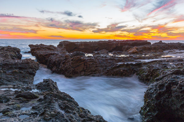 Laguna Beach Ocean Rocks and Sunset: 1sec, f13, iso 100, 10-22 Wide ...