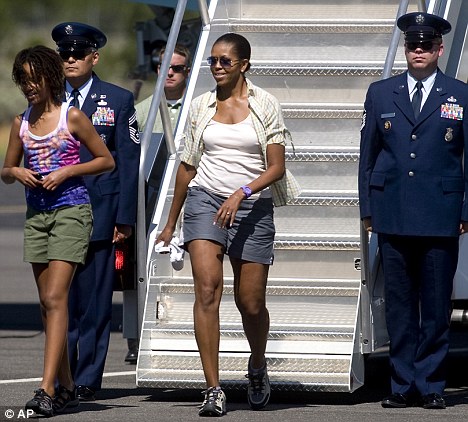 Michelle Obama Stepping Off Air Force One...
