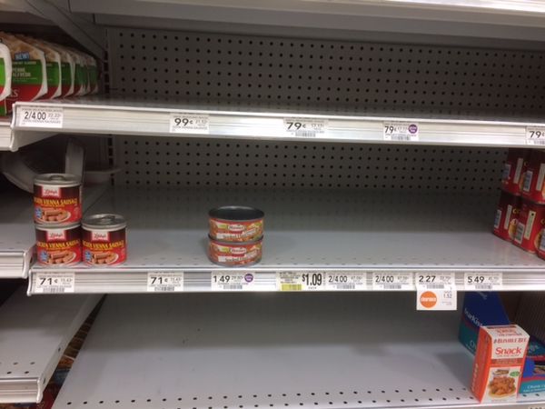 Only a few cans of Vienna Sausage left! What kind ...