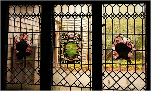another tiffany glass window in the mansion......
