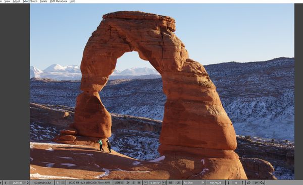 RAW 'view' of the Delicate Arch - Dec 2015 Arches ...