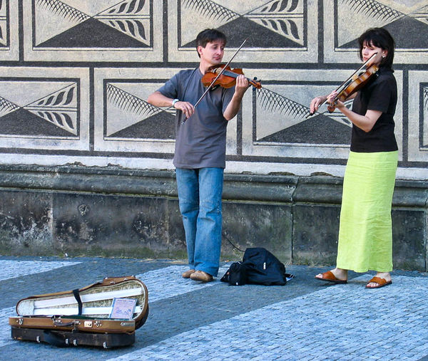 Classical buskers...
