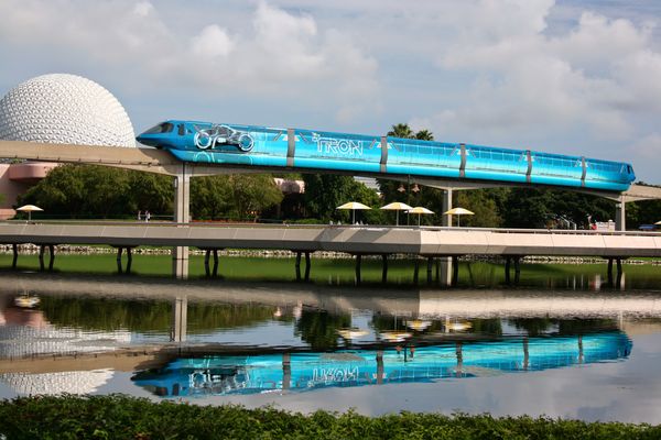 Monorail teal at Epcot....