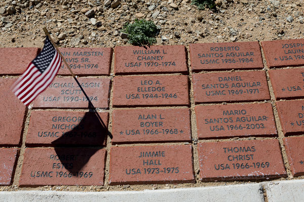 Memorial bricks can be purchased with the veterans...
