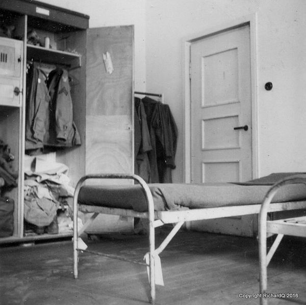 Typical 4-man room in barracks at Fursty - 1946...