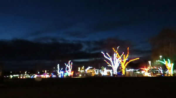 Christmas Lights at Train Station in  Williams, AZ...