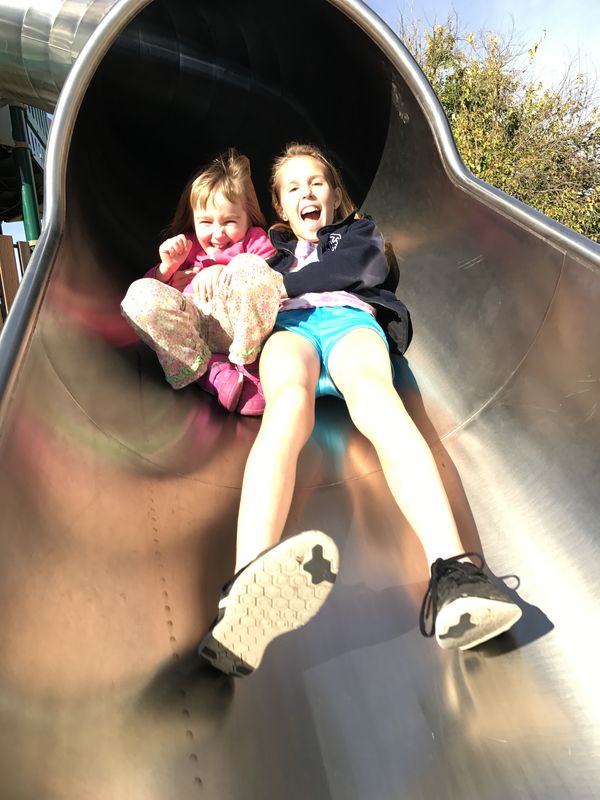 Taking the sibs to the park to blow off steam!...