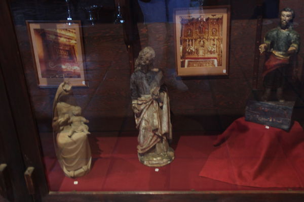 in a display case at the Mission San Juan Capistra...