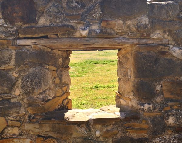 ...looking in from outside the walls at San Juan M...