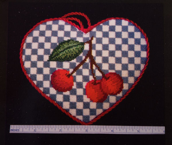 Needlework heart made by a friend....