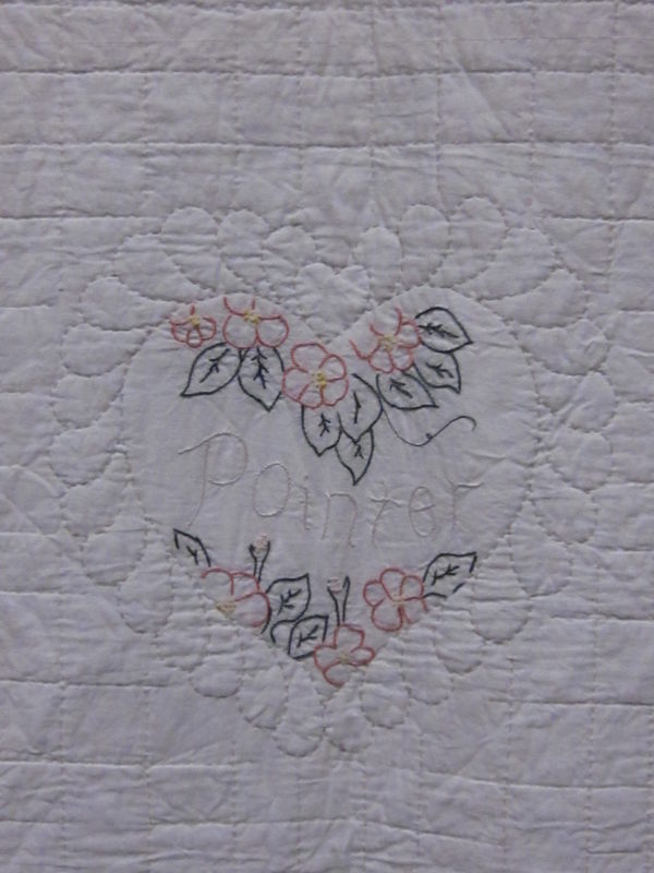 Quilted Heart on White...