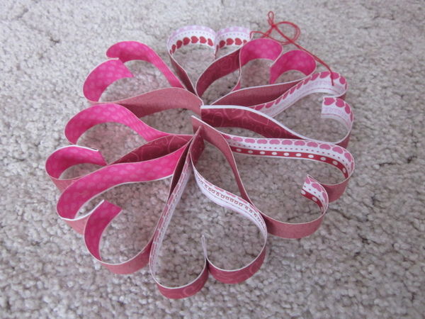 Made a bunch of these folded paper wreaths...