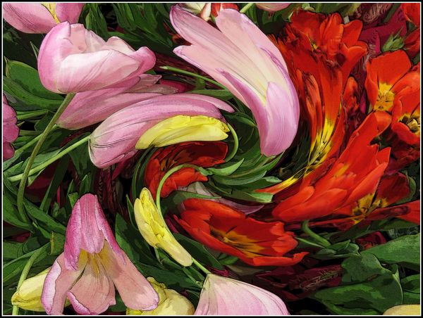 market bouquet tulip swirl just because...