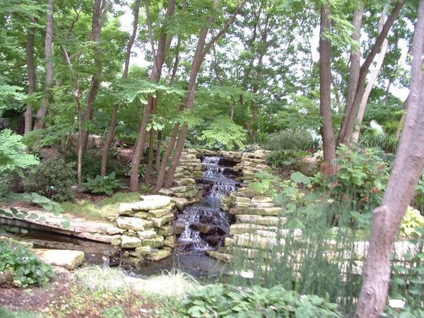 Waterfalls at Lauritzen Gardens, Omaha, NE...
