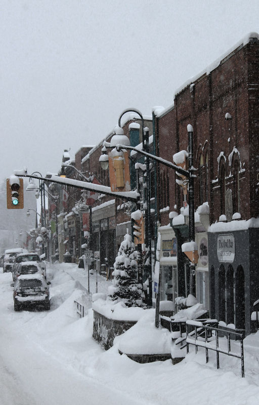 Manitoba Street during a snowfall...