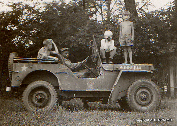 German boys have fun on a Jeep - Summer, 1947...