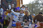 The Mardi Gras floats in New Orleans are on the ro...