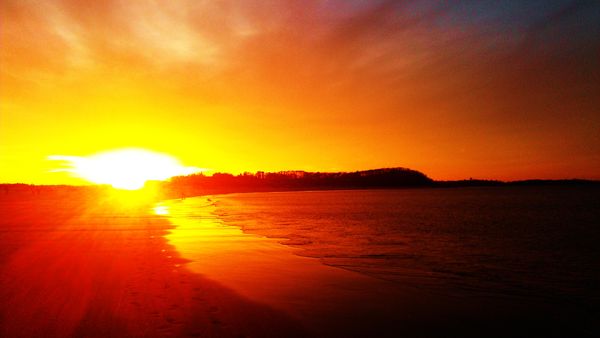 Sunset on Crane beach...