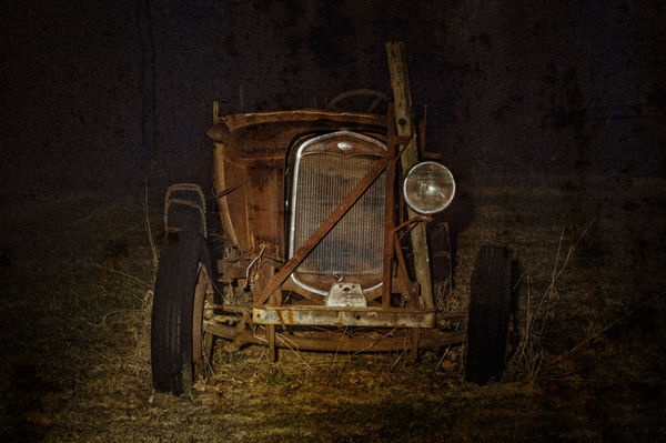 Did some light painting on our old Model A tractor...