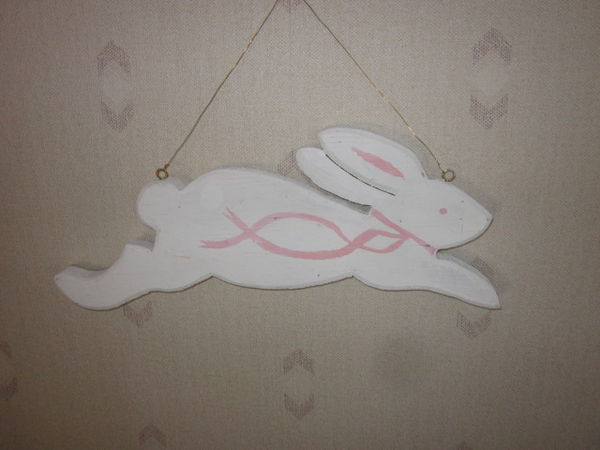 This Easter Bunny is racing away!...