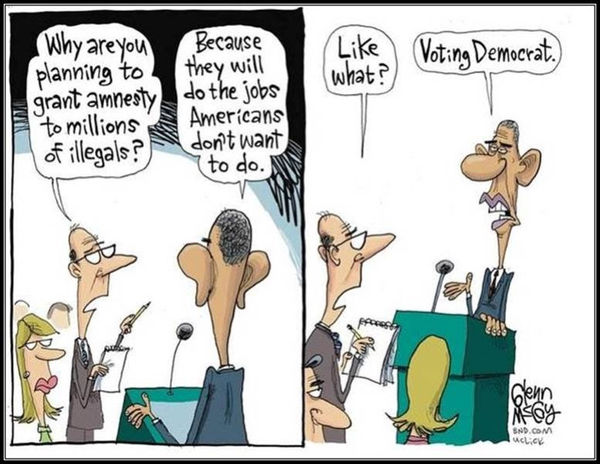 Dims real motive for illegal immigration...