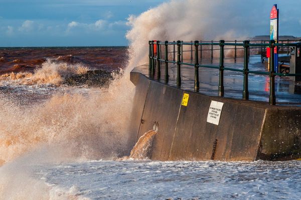 heavy seas in Sidmouth...