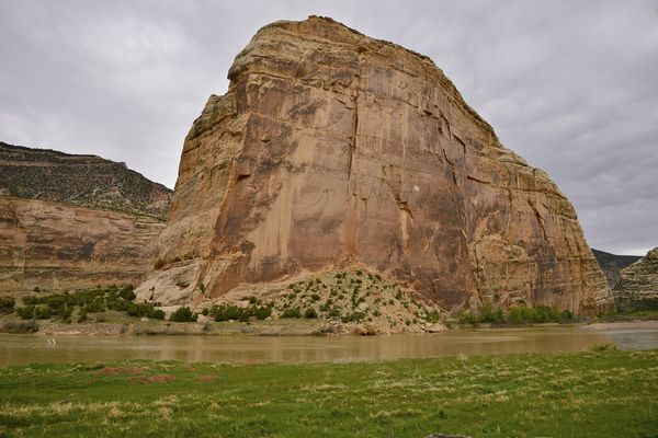 Steamboat Rock, at the confluence of the Green and...