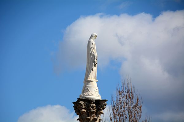 Statue of Mary near the church...