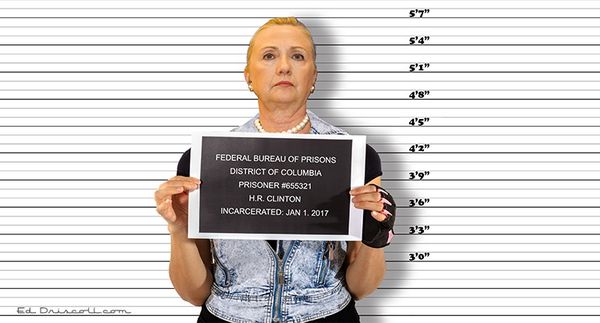 Hillary Just Before Going To The Slammer...