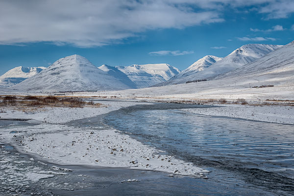 Snowy Iceland Landscape...