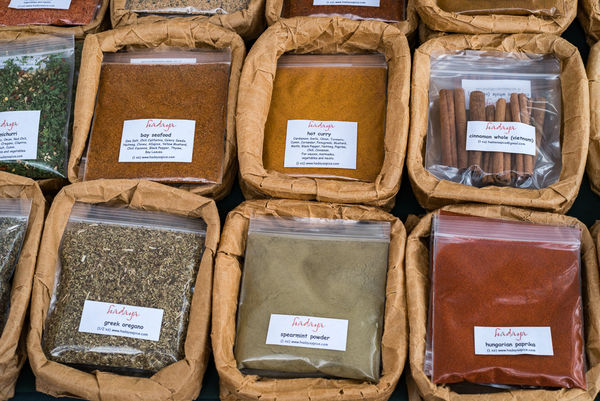 A few of a huge selection of spices...