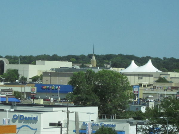 The "tent top" at the right is CrossRoads mall @ 7...