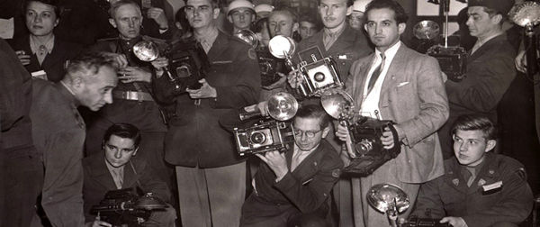 Some of the photographers covering the Nuremberg t...