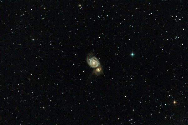 M51 Whirlpool Taken With 8 Inch F/3.9 Newt...