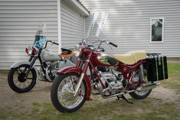 2 of the many bikes he has resotred...