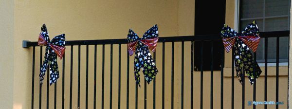 These bow were on one of the neighbors railing....