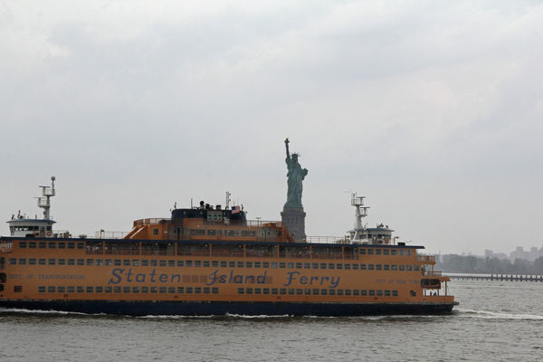 The Staten Island Ferry taking the Statue of Liber...