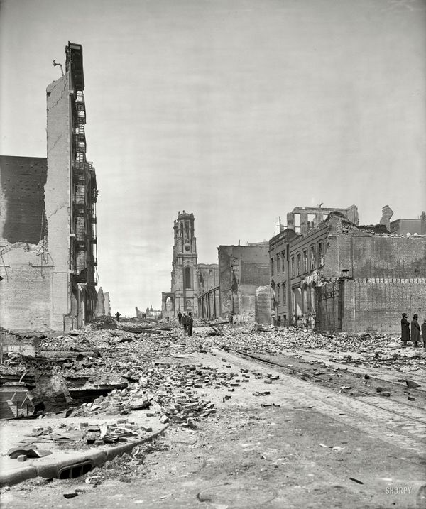 07-Grant Avenue after an earthquake in San Francis...